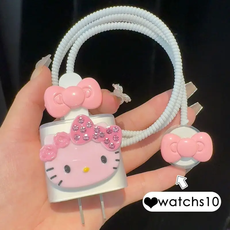 

Cute Hello Kitty S10 Watch Data Protection Case for Apple iWatch S10 Charger S8 Magnetic 20W Fast Charging Head S7 Case