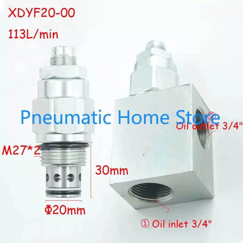 

XDYF20-00 Pilot-operated Check Relief Valves (Poppet-type) Excavator Crushing Hammer Accessories