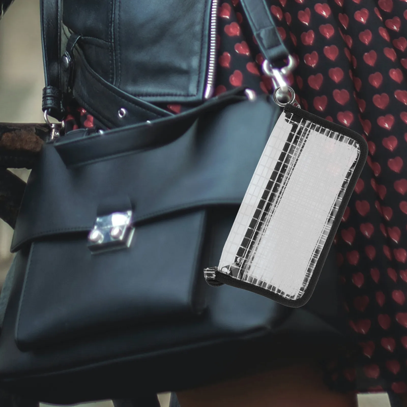 

1 шт. Прозрачный кошелек для монет из ПВХ с застежкой-молнией, портативный мини-кошелек для хранения смартфона, для шопинга, отдыха, путешествий, повседневного использования