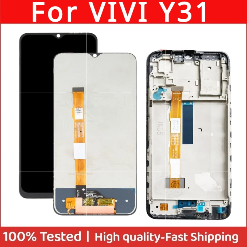 

IPS 6.58" For VIVO Y31 V2036 LCD Display Touch Digitizer Screen Assembly With Frame Repair Parts