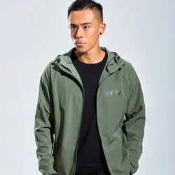 Men's Jackets Casual Hooded Running Top Sport Jacket Hoodie Men Gym Sportswear Windbreaker Man's Sports Windproof Outwear Coats