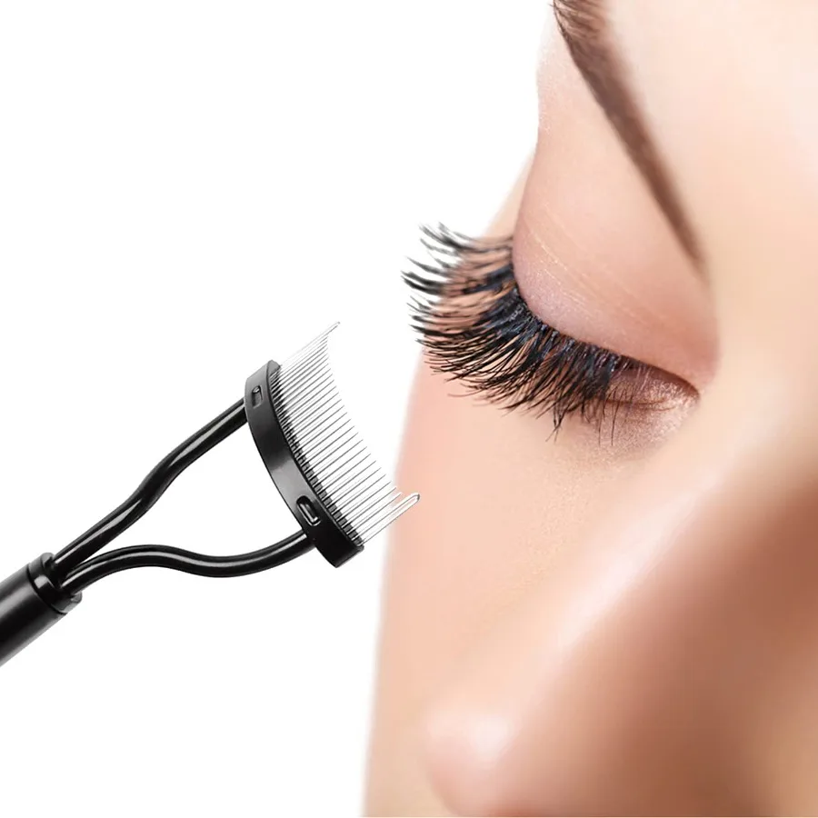 Wimperkruller Kit 4-in-1 Lash Curler Kit wimperkam wimperverlenging pincet wenkbrauwborstel en kam met 6 Extra Replaceme