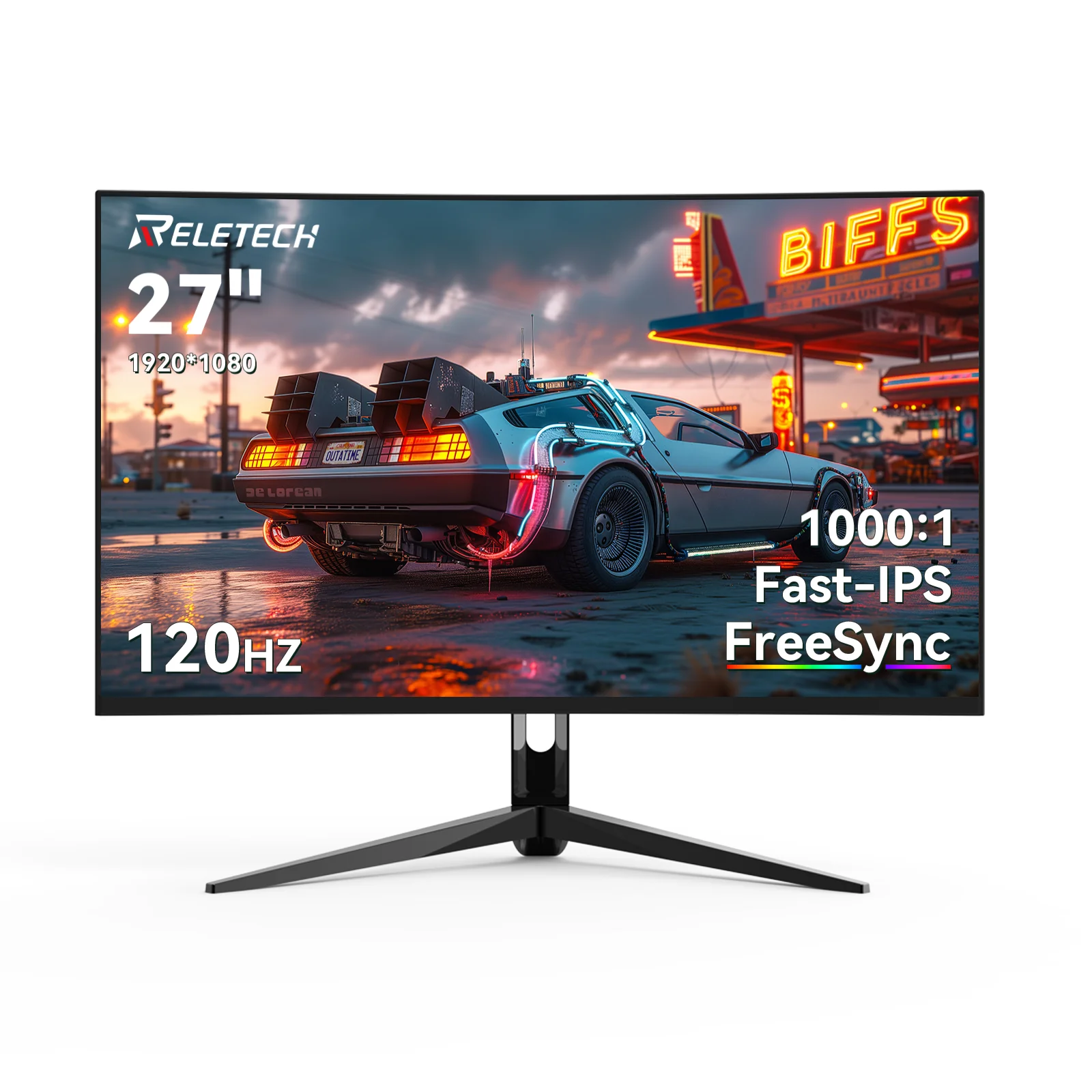 

Монитор Reletech, 27 дюймов, 120 Гц, панель Fast-IPS, 1 мс, 1080P, игровой монитор FreeSync, 100% sRGB, HDMI/VGA, HDR, поддержка настенного крепления VESA