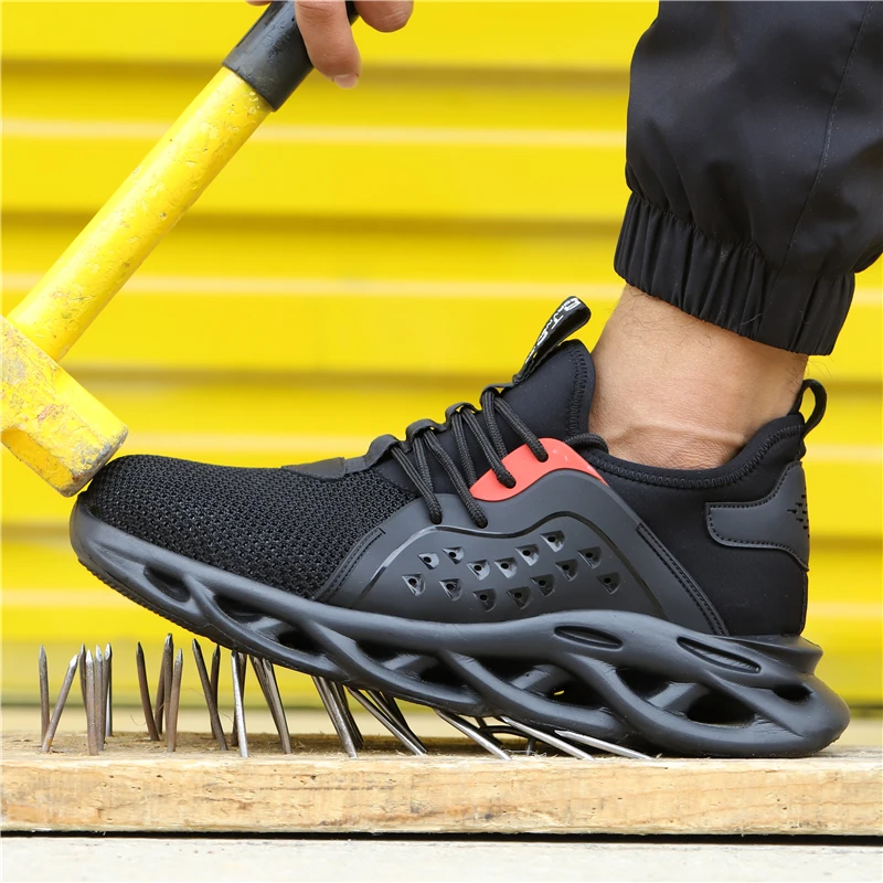 Unisex Women Sneakers Men Indestructible Shoes Work Safety Shoes With Steel Toe Puncture-Proof Male Security Protective Shoes