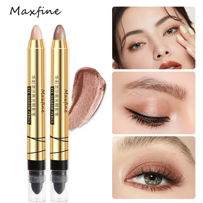 Eyeshadow Stick,Shimmer Cream Eyeshadow Pencil Crayon,Champagne Eye Brightener Stick Highlighter Makeup Eye Shadow Pen