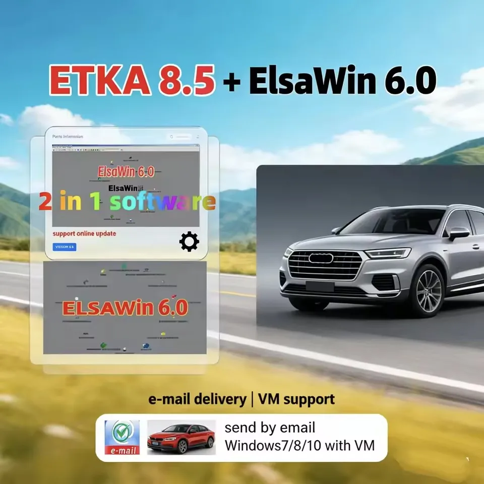 

HOT Newest Etka 8.5 +elsawins 6.0 Auto Repair Software Group Vehicles Electronic Parts Catalogue for