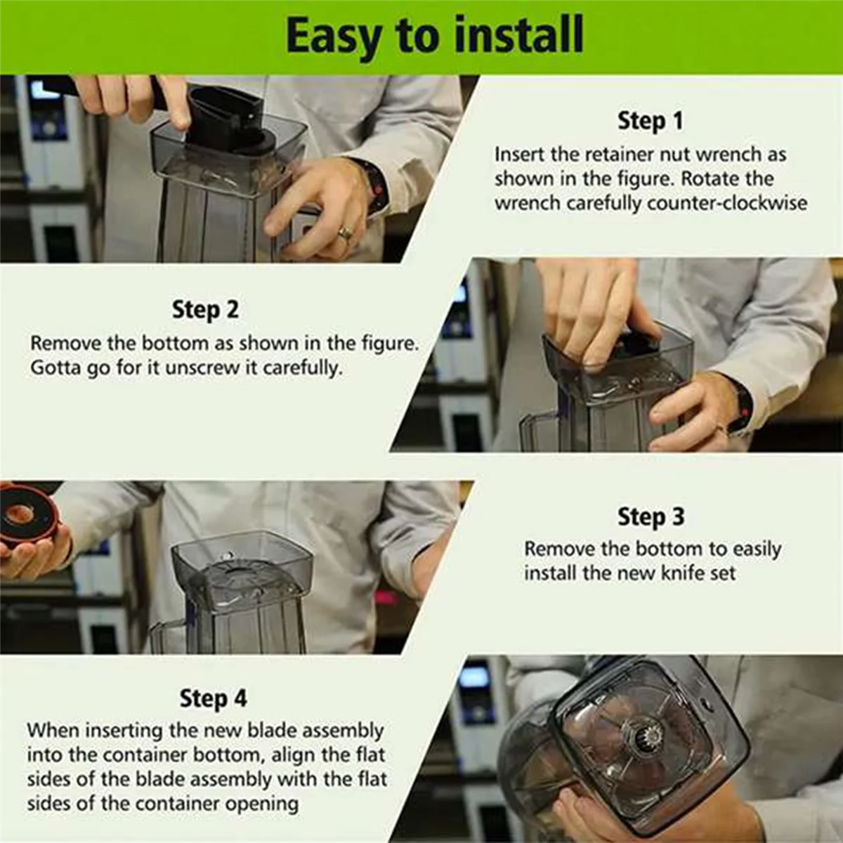 مجموعتان لاستبدال سلسلة Vitamix 5200 6 سكين خلاط شفرة رطبة وجع محرك المقبس 64 أونصة وحاوية 32 أونصة