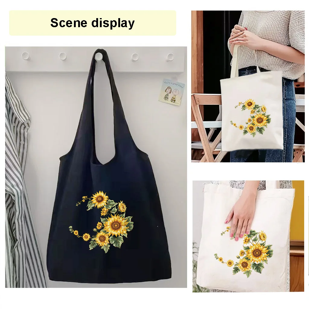 Wunderschönes Sonnenblumen-Taschen-Stickerei-Starter-Kit DIY-Set für Anfänger, zum Basteln, Malen und als Heimdekoration – Detail 1