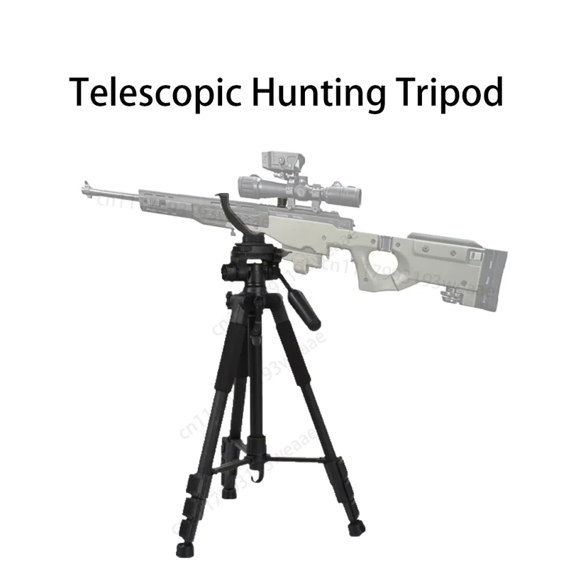 Aluminum Alloy Outdoor Shooting Holder W/ V-Yoke Portable 55-150cm Foldable Multifunctio Tripod Universal Hunting Accessory