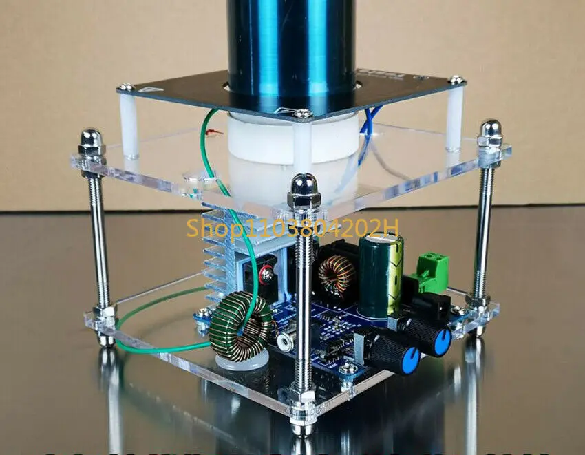 110~220V Solid Music Tesla Coil DIY Lightning Model Educational Toy with Adapter