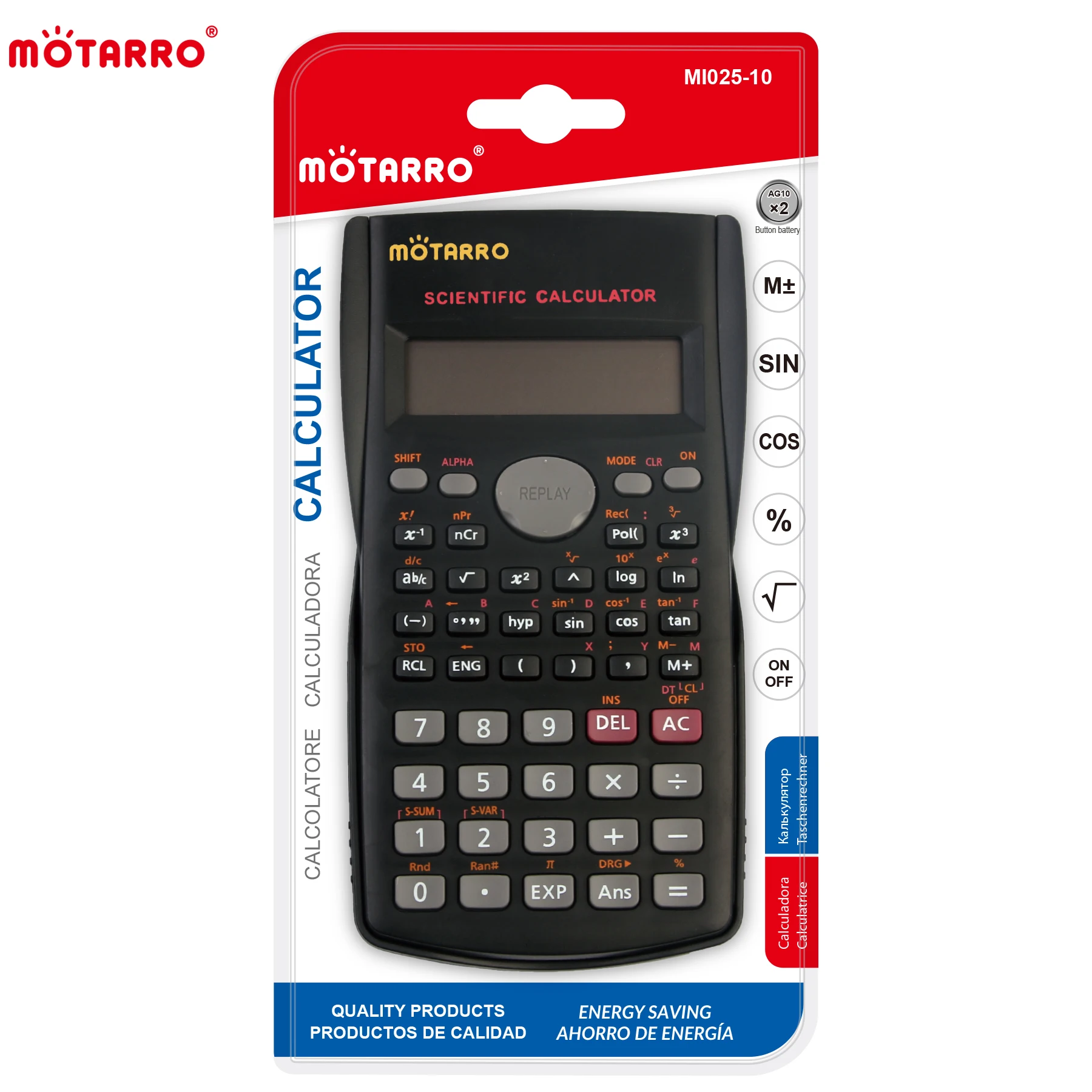 MOTARRO Multifunctional Function Calculator Student Portable Big Screen Function Calculator Stationery School Office Supplies