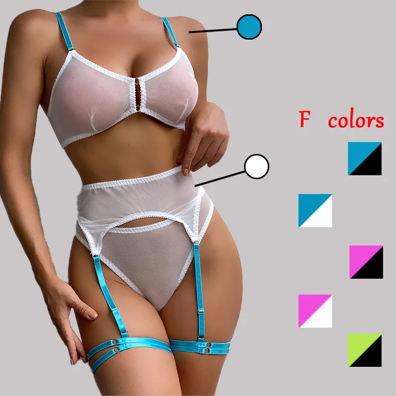 

2024 чувственное женское нижнее белье, кружевное Прозрачное нижнее белье, наборы с вышивкой, Женский комплект с эффектом пуш-ап, сексуальный костюм