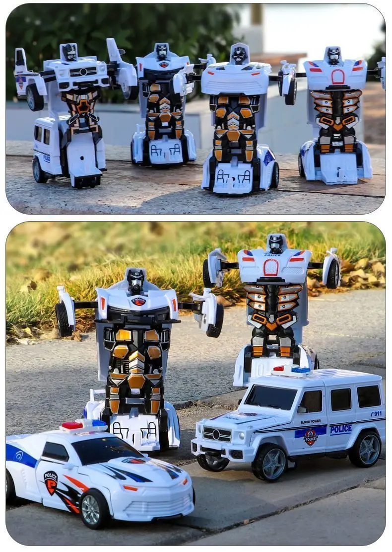 Shape-shifting Toy Car Inertial Impact One-button Shape-shifting Boy Puzzle Collision Shape-shifting Autobot Robot
