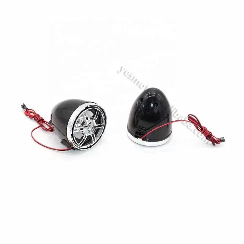 New Black Plastic Sound System MP3 Format Playback USB TF card Waterproof Motorcycle Stereo Speakers Radio