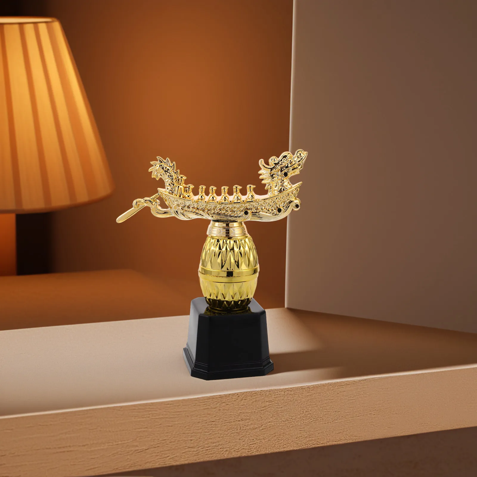 plastic-dragon-boat-trophy-gold-finish-competition-award-for-rowing-events-sports-tournament-winner-recognition-school-party