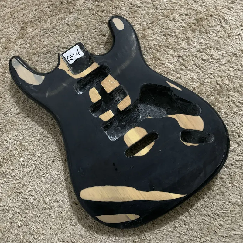 Unfinished ST Guitar Body Black Color Solid Alder SSH Pickups Tremolo  StyleDIY Guitar Parts Replace Accessories GB126