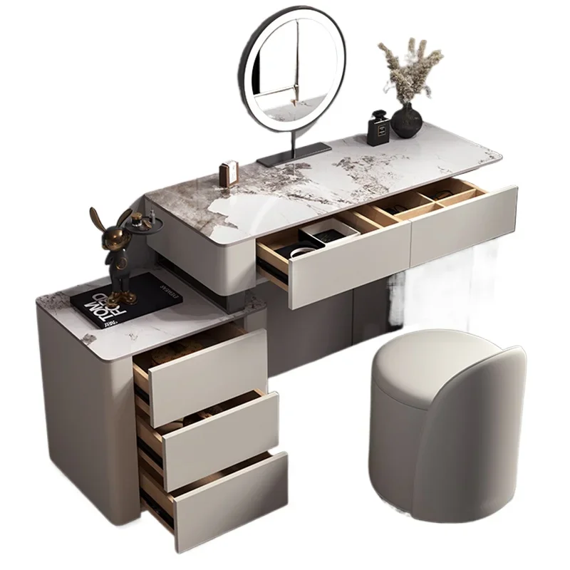 스토리지 단단한 나무 드레싱 테이블 메이크업 럭셔리 침실 유럽 드레싱 테이블 화장대 메이크업 Comodas Con Cajones 가구