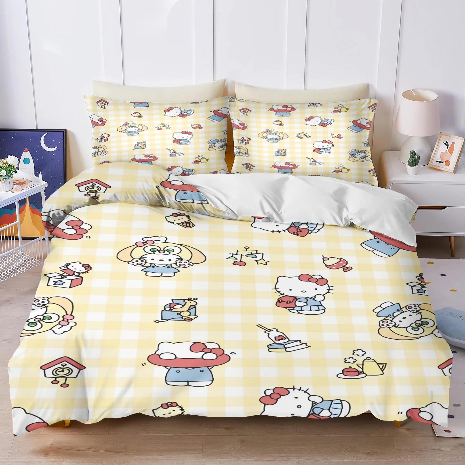 

Куроми пододеяльник Cinnamoroll комплект постельного белья для спальни полиэстер декор ультра мягкая удобная детская комната новый различные размеры