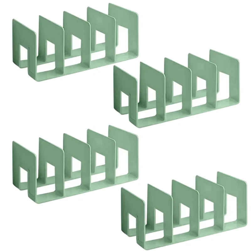 

EYFL-4Pcs 4Grids Divider Shelf Display Racks Wardrobe Plastic Handbag Storage Rack