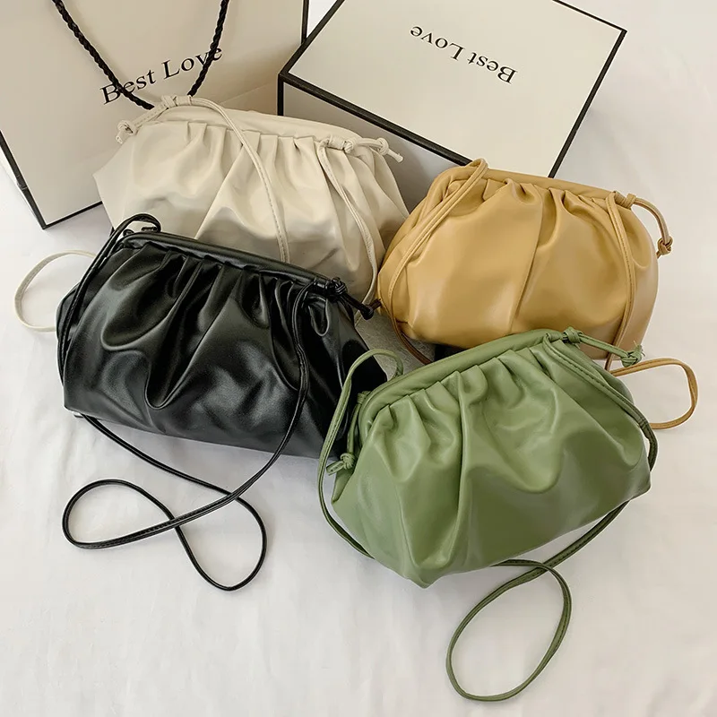 Women Texture Shoulder Bag Fashion Trend Light Luxury All-Match Crossbody Bags New Korean Version Simple Cloud Package