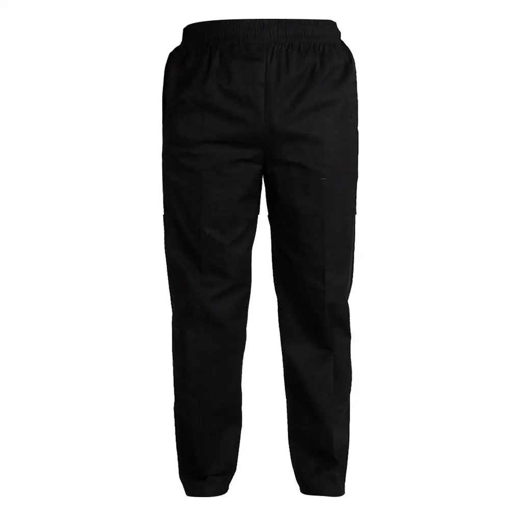 Waiter Pants Men Elastic Drawstring Work Trousers Durable Uniform Wear Antifouling for Restaurant Cafe Staff