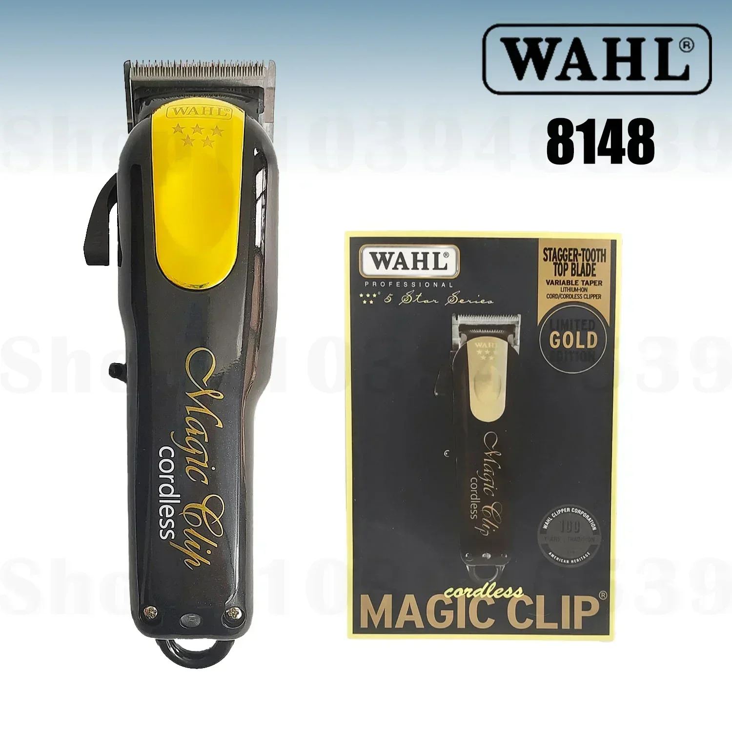 wahl-8148-professional-cortadora-de-cabello-inalambrica-magic-clip-de-5-estrellas-con-palanca-de-ajuste-edicion-100-aniversario