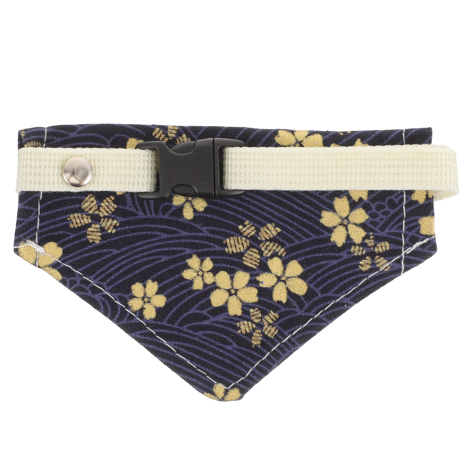 

Cherry Blossoms Pet Saliva Scarf Scarves Cooling Bandana Denim Small Dog Bandanas