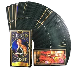 The Gilded Tarot Card Deck Board Cards English Edition Mysterious Tarot Board Game Family Party Cards Game Entertainment