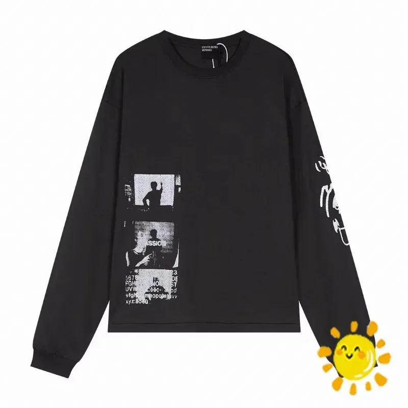 

24SS New Top Version Long Sleeved Enfants Riches Deprimes ERD T Shirt Men Women Casual T-Shirt Tee Tops Hip hop