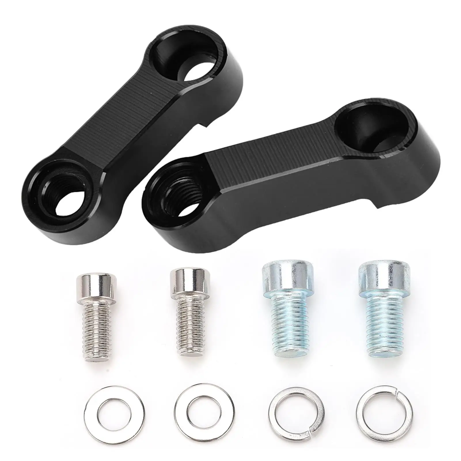 

10/8mm Motorcycle Rearview Mirror Riser Adapters - Universal Rearview Extensions for Bikes