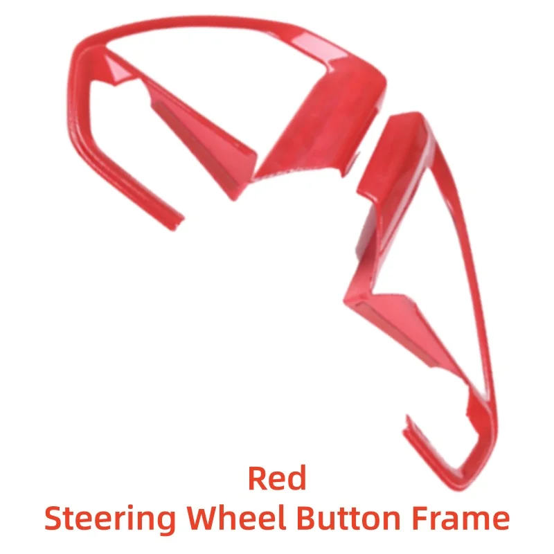 Car Upgrade Styling Red Steering Wheel Button Frame For Toyota Tundra Sequoia 2022-2023 Modification Decoration Accessories 4