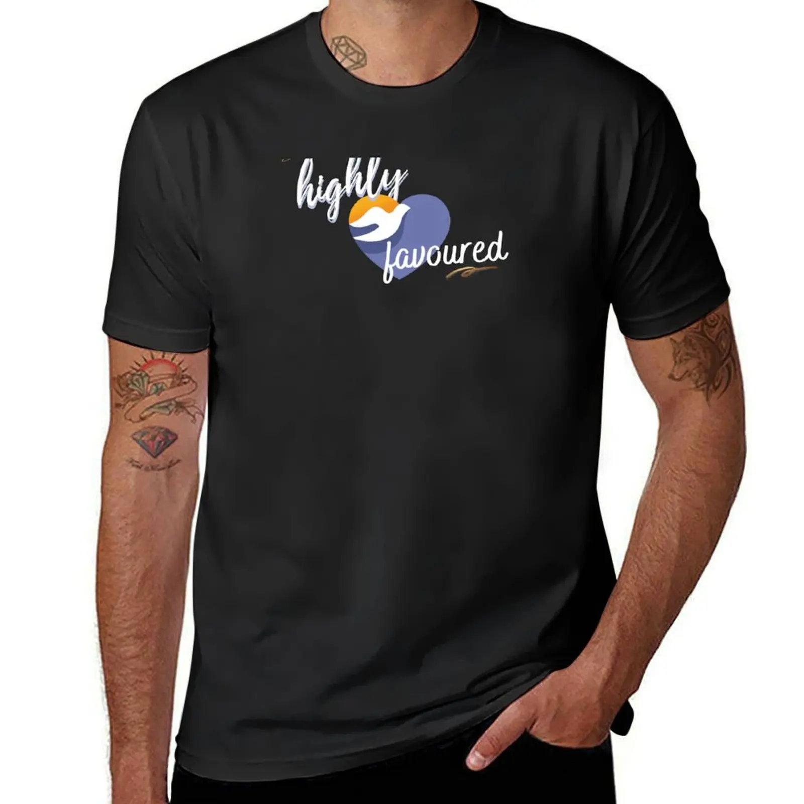 

Tiny Mathew Design - Highly Favoured T-Shirt man clothes Louboutins custom t-shirts mens plain t shirts