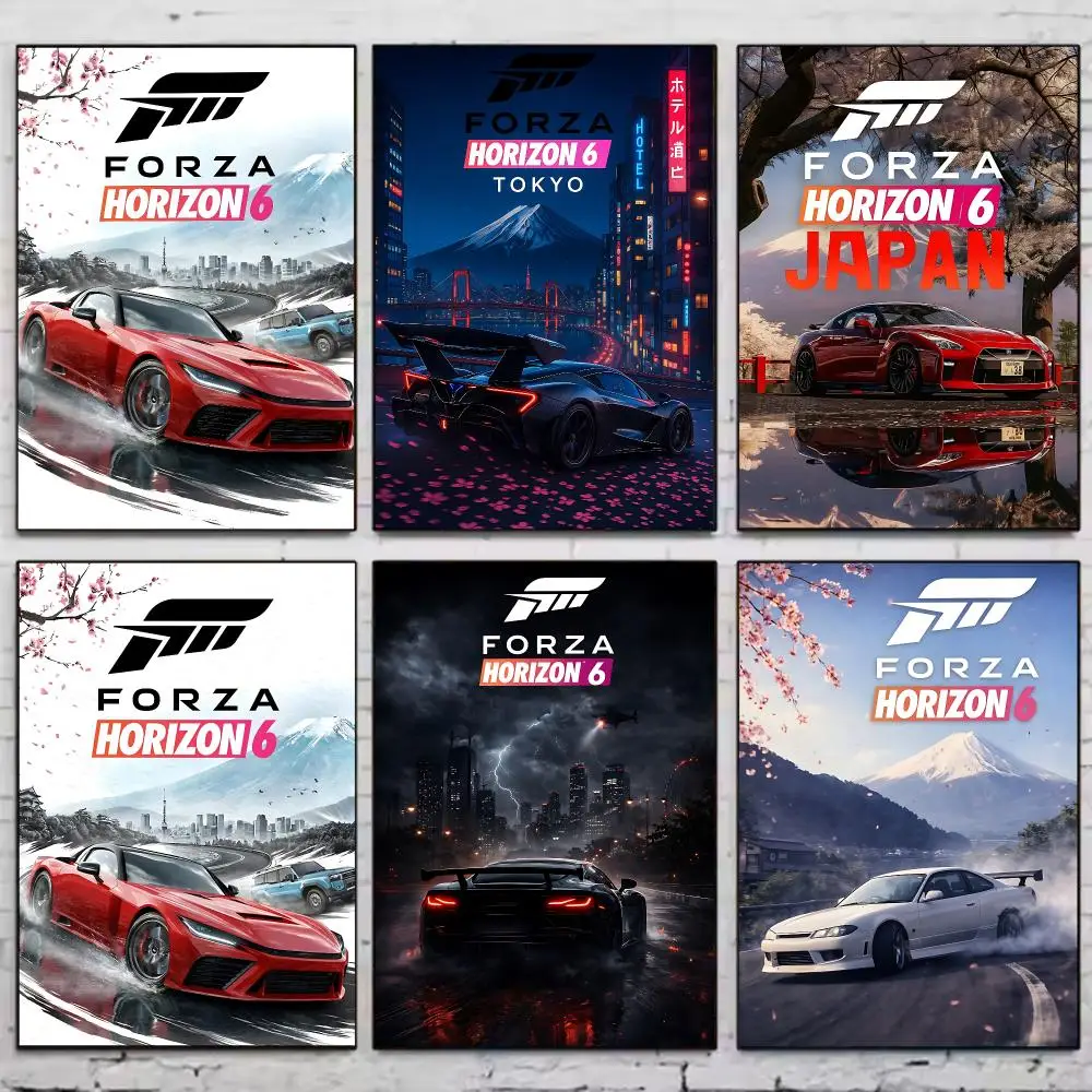 Game F-forza Horizon Poster Vintage Wall Art Aesthetic Room Decor Print Living Room Bedroom Home Decoration