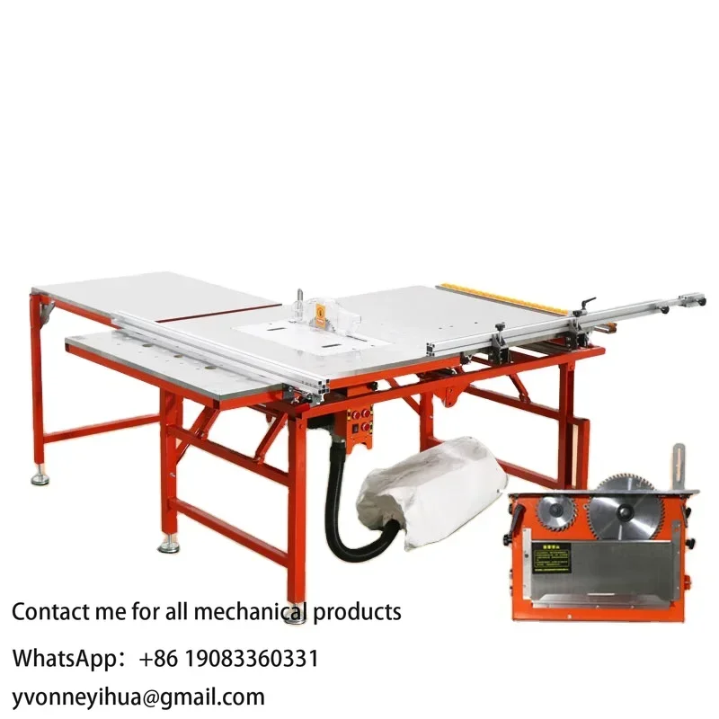 Dust-free Composite Saw Woodworking  All-in-one Machine Saw Table Precision Rail Sliding Table Saw Folding Table