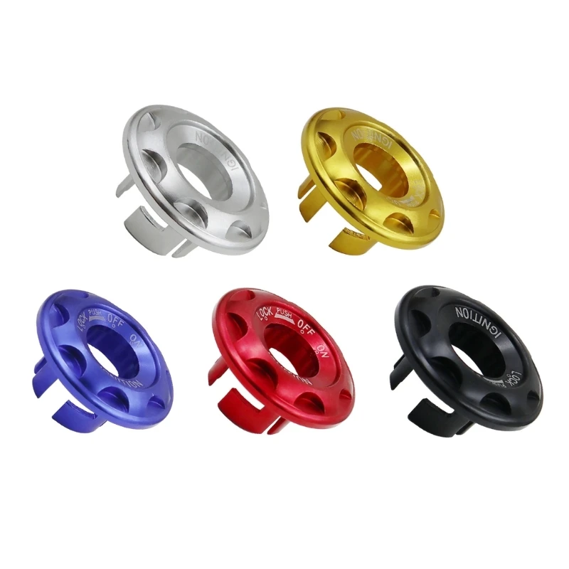 

Motorcycle Security Enhancement Lock Cover Metal Construction Quick Installation Ignition Lock Cover Accessory
