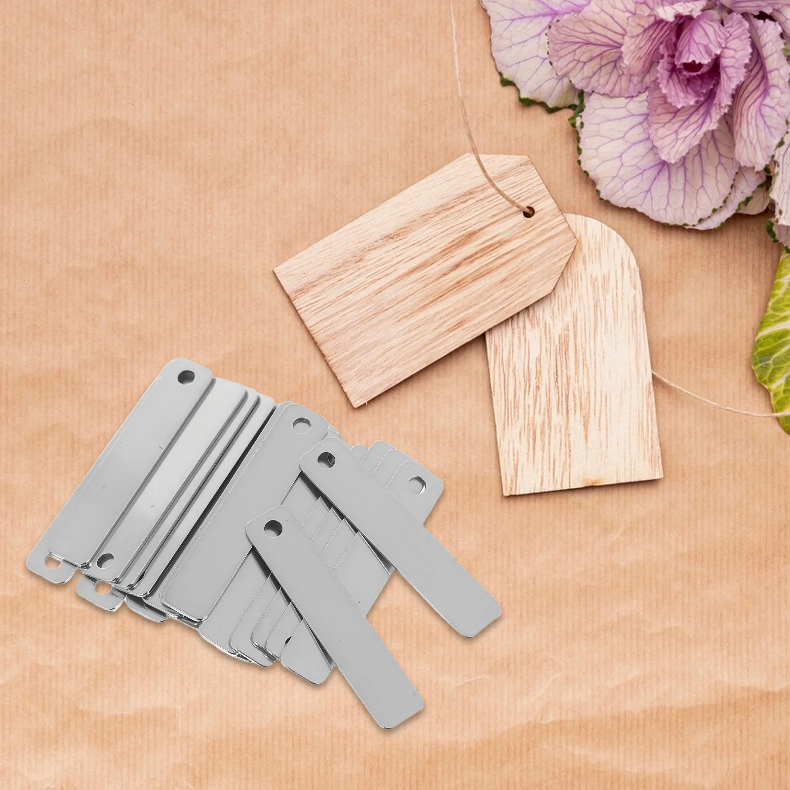 

25 Pcs Blank Plates for Engraving Metal Blanks Card Stainless Steel Keychain Tag Stamping Luggage Tags