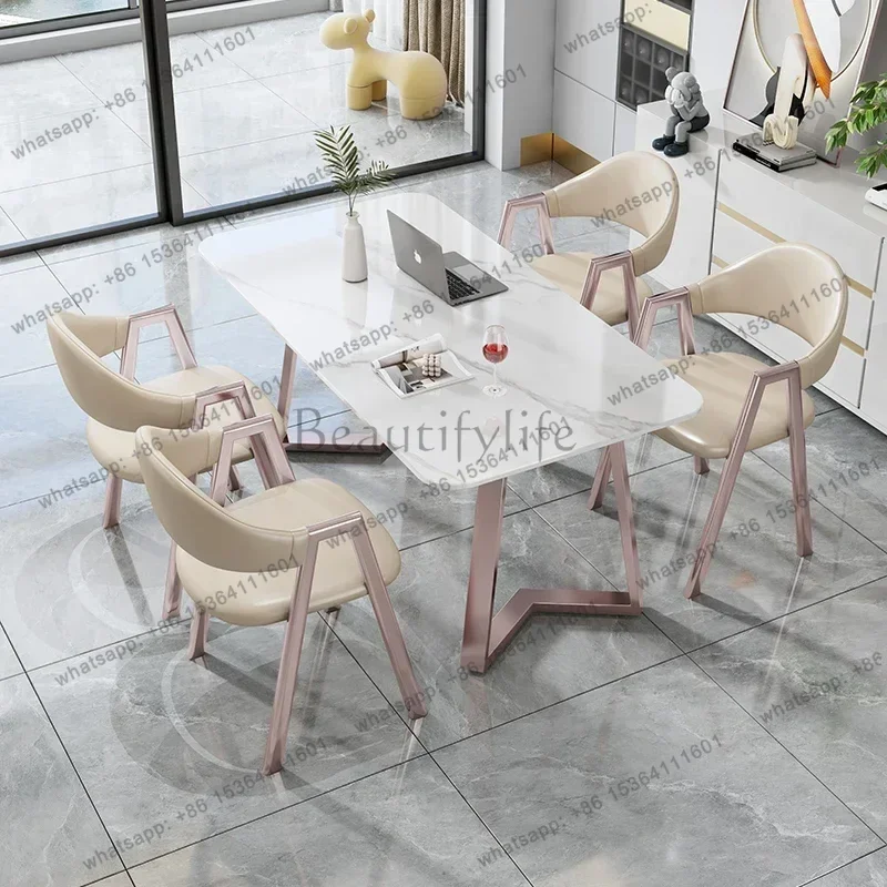 Party Modern Kitchen Table Dining Luxury Unique Floor White Center Table Dining Space Saving Mesas De Comedor Furniture