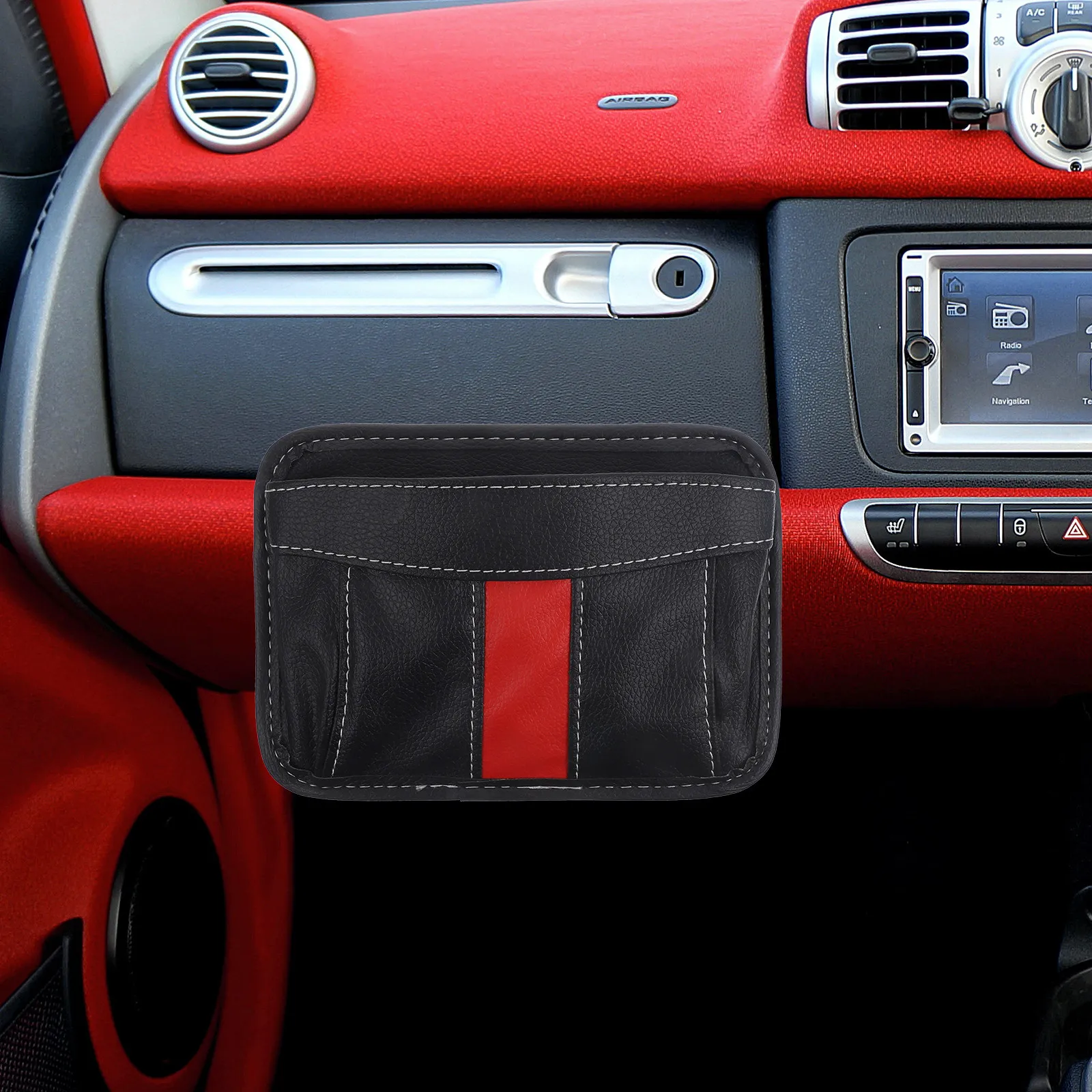 

Car Bag Pu Organizer For Back Of Seat Auto Pu Bag For Car Seat Pouch Gap Holder Travel Accessory