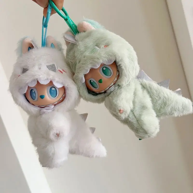 

Для Labubu третьего поколения плюшевый комплект одежды с динозавром 17 см, сменная одежда для куклы, подходит для стояния Labubu без кукол