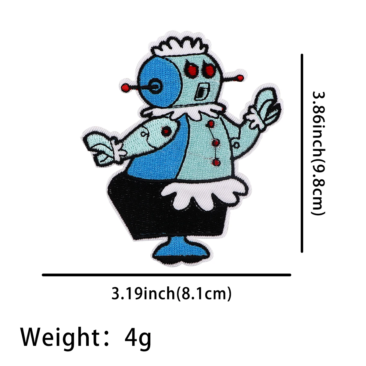 Cartoon Robot Iron On Patch Clothes Patch For Clothing Cute Embroidered Patch Garment Apparel Accessories Sewing Stickers