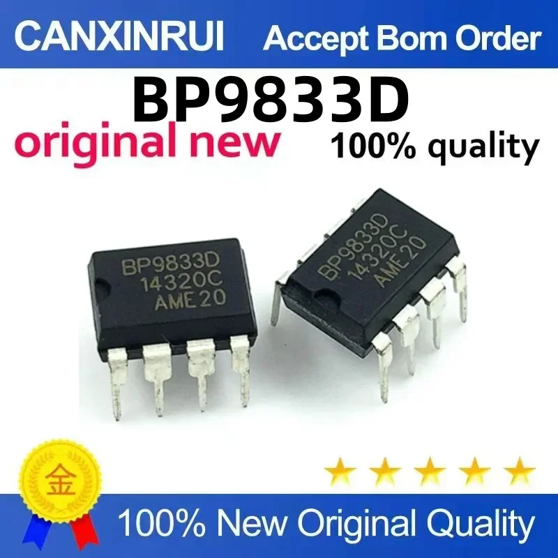 (5-100 pieces) BP9833D BP98330 non isolated step-down LED constant current driver chip IC direct insertion DIP8 brand new