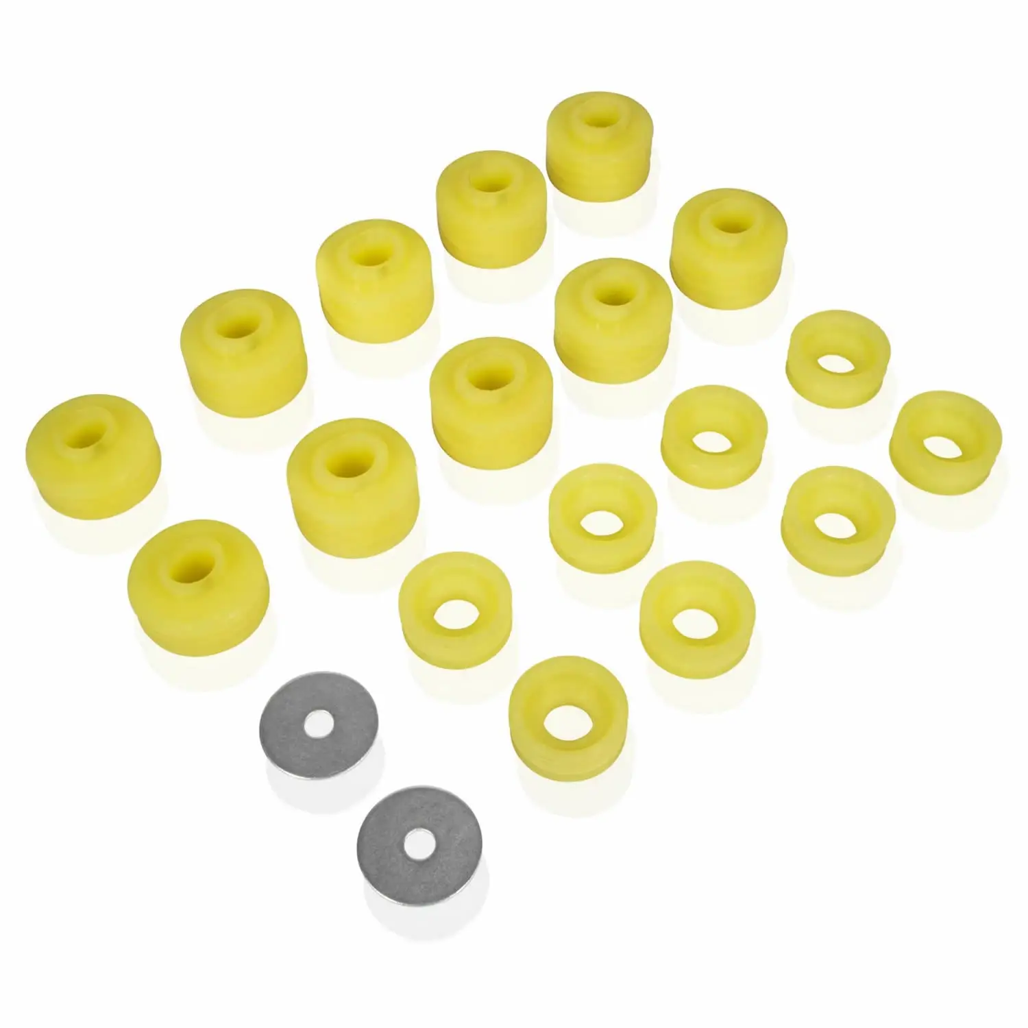 KF04050BK Body Mount Bushing Kit for Ford F250 F350 1999-2017 2WD 4WD Polyurethane Body Mounts Yellow/black