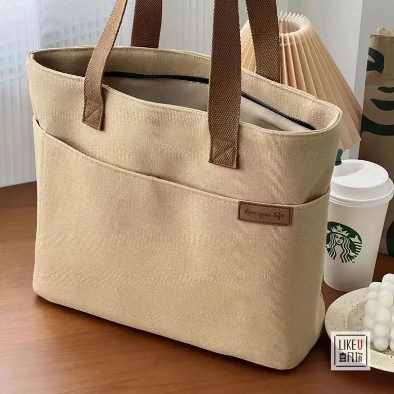 

Bohemian Canvas Tote Bag for School & Commute - Versatile Student Crossbody Bag (Stylish Casual Carryall)