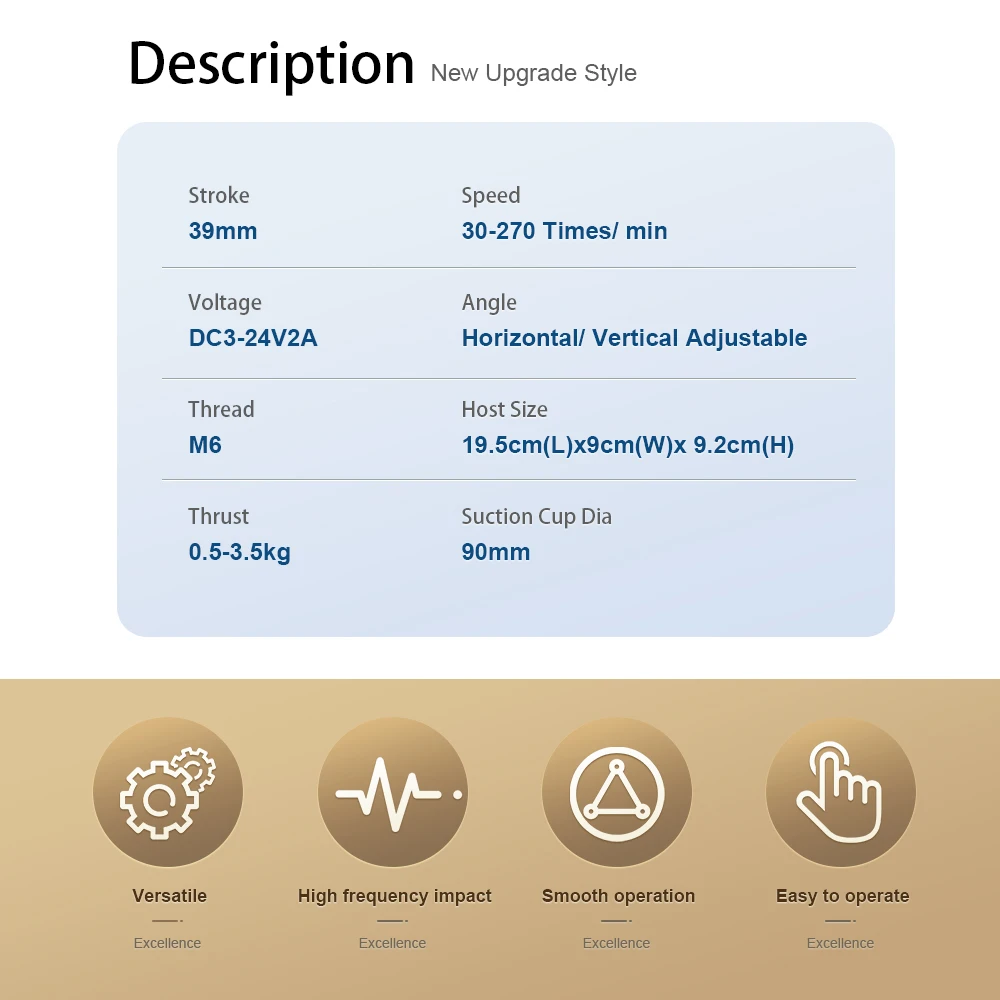 Electric Reciprocating Linear Actuator 39mm Stroke Linear Actuator 0V-24V 2A Adjustable Reciprocating Mechanism Motor