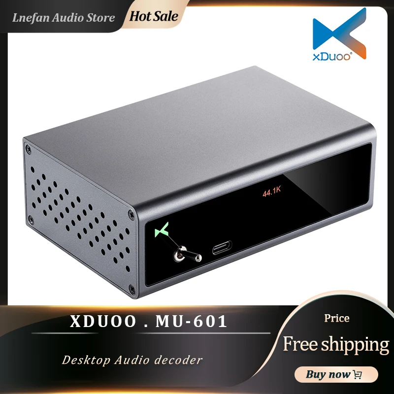 

XDUOO MU-601 Hi-Res ES9018K2M DAC USB C XMOS XU208 PCM 32Bit 384kHz DSD256 Decoding Type-c HiFi Audio Decoder