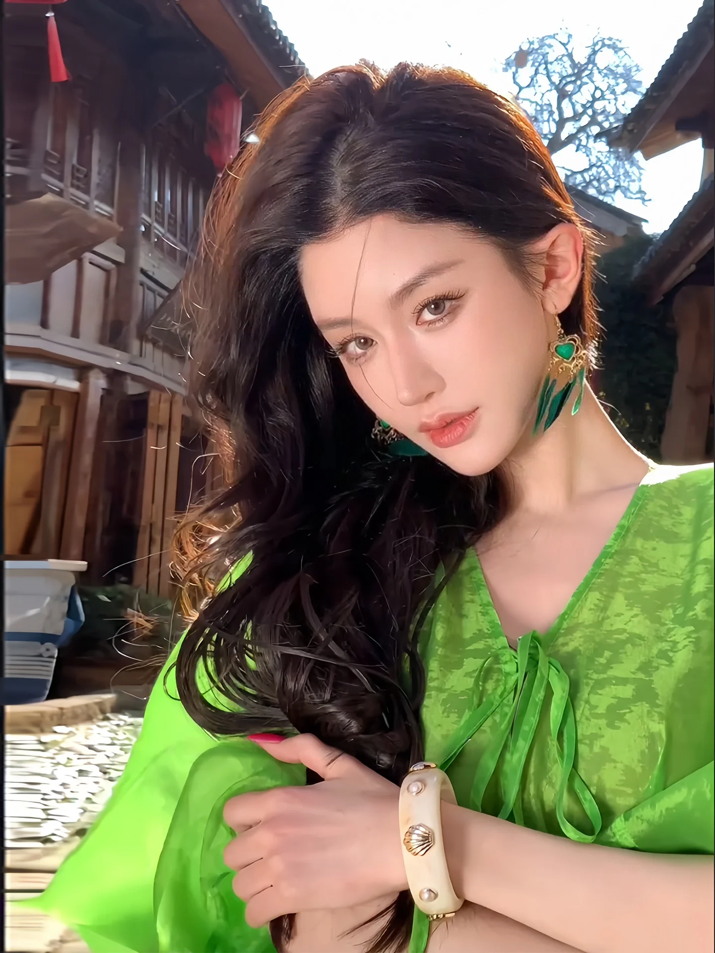 

New Chinese Style Women's Dress Elegant High Waist Retro Print Modified Hanfu Vacation Waist Cinching Long Skirt