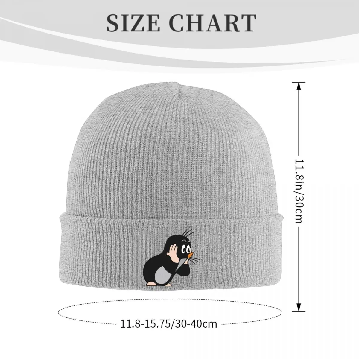 Mole Surprised Hats Autumn Winter Beanie Warm Krtek Little Maulwurf Cute Cartoon Cap Female Male Acrylic Knitted Caps