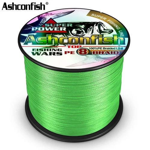 Imagen 2 del producto Ashconfish-sedal de Pe multifilamento de 8 cables, 500M, 8 hebras trenzadas, 6-300LB, accesorios de pesca de carpa, alambre japonés, trenza de PE