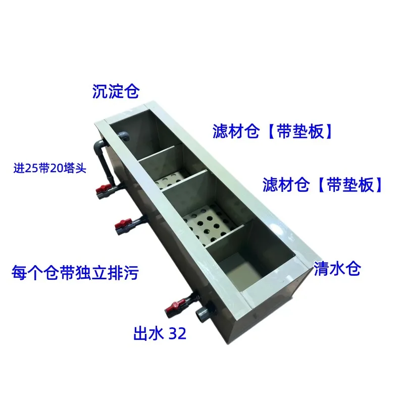 Multi-Chamber PP Filter Box for Fish Pond Aquarium Water Purification