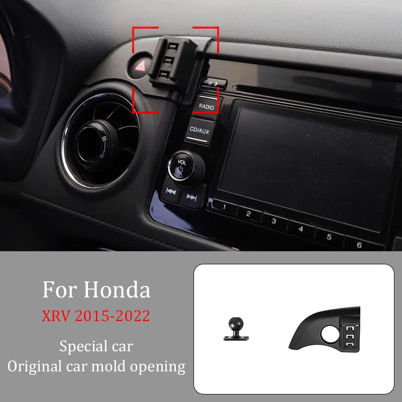 

For Honda XRV 2015-2022 Car Infrared Induction Mobile Phone Wireless Charging Bracket DIY Custom Pattern Navigation Bracket